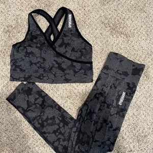 Gymshark adapt seamless set black camio